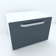 Armonia Comoda alba cu o usa cu maner front MDF Gri Armonia Comoda alba cu o usa cu maner front MDF Gri